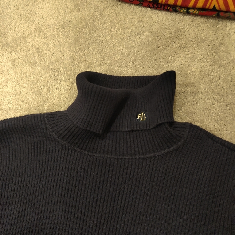 Ralph Lauren dark navy blue turtleneck sweater
